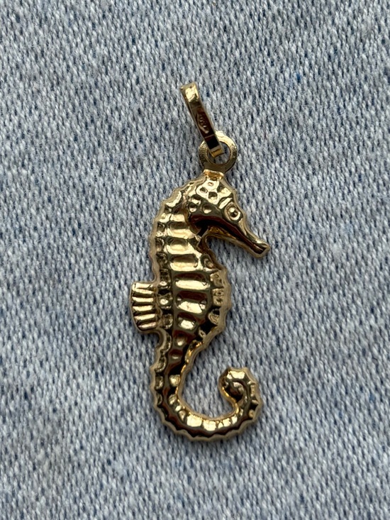 Jewelry - 18k gold seahorse pendant - like new!